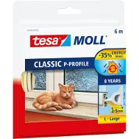 TESA Venster-/deurtochtstrip | B9mmxH5,5mmxL6m | wit | 10 stuks - 05390-00100-00
