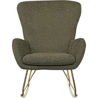 Beliani ANASET - Schommelfauteuil-Groen-Bouclé