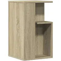 vidaXL Bijzettafel 35x35x60 cm bewerkt hout sonoma eikenkleurig