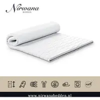 Nirwana bedden 190x200 Topper - Dekmatras Nasa traagschuim c.a. 6 cm dik