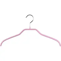 Mawa [Set van 5] 41F - metalen kledinghangers met roze anti-slip coating voor o.a. blouses, jurkjes en shirts