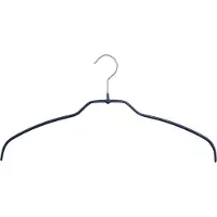 Mawa [Set van 5] 42FT - ultra dunne ruimtebesparende metalen kledinghangers met een supermooie donkerblauwe anti-slip coating voor o.a. lingerie, blouses, jurkjes en shirtjes