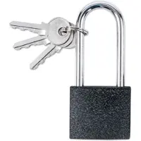 Wovar Hangslot zwart hoge beugel 40 mm | Per Stuk