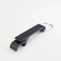 FSW-Products - Bier Sleutelhanger - Bieropener - Beer Opener - Flesopener - Keychain - Zwart - Sleutelhanger - Bevestigingsring