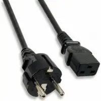 Allteq Voedingskabel C19 - C19 naar Schuko male - Tot 250 V/10 A