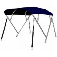 Sunmaster 4 Boog RVS Biminitop Zonnetent BLAUW H137 cm Breedte 200-213 cm