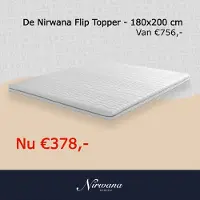 Nirwana bedden De Nirwana Flip Topper - 180x200 cm - 30 Nachten Proefslapen - Twee Hardheden