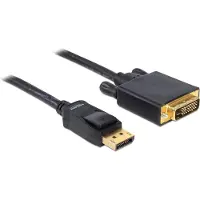 DeLOCK 82591 DisplayPort-kabel DisplayPort / DVI Adapterkabel DisplayPort-stekker, DVI-D 24+1-polige stekker 2.00 m Zwart