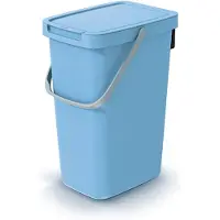 Prosperplast Keden - Compact Q - Afvalbak 12L - prullenbak - lichtblauw