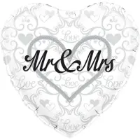Oaktree Folieballon - Huwelijk - Mr & Mrs - 45,7- Zonder vulling