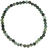 Ruben Robijn Agaat mos kralenarmband 4mm
