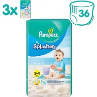 Pampers 3x Splashers Zwemluiers Maat 3-4 (6-11 Kg) 12 Stuks