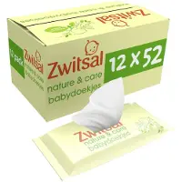 Zwitsal Billendoekjes Nature & Care Alcoholvrij - Plasticvrij - 624 doekjes - Voordeelverpakking