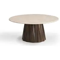 Giga Meubel Salontafel Faiza Marmer Beige Rond Ø90cm