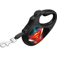 Waudog Rollijn / Hondenlijn - Tape - Superman Logo - Maat: S - Lengte: 5 meter - Geschikt voor honden tot maximaal 15 kg.
