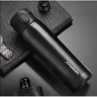 UZSPACE X5 Premium Thermosbeker 500 ml Zwart – Dubbelwandig 316 RVS – Lekvrije Geïsoleerde Reisbeker voor Koffie, Thee & Onderweg