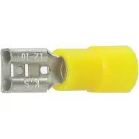 Cimco geïsoleerde vlakstekerhuls 9,5x1,2mm voor 4-6mm² - geel per 100 stuks (180235)