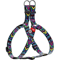 Waudog Indie Harnas / Hondentuigje - Nylon - Gratis QR Tag - Breedte: 15 mm - Borstomtrek: 40 - 55 cm (GELIEVE ALVORENS BESTELLEN OPMETEN)