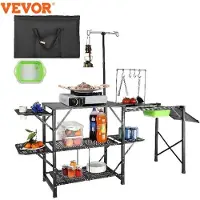 OEM Draagbare campingtafel met spoelbak - Opvouwbaar - 9,7 kg - 126 cm x 46 cm x 81 cm