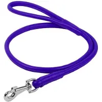 Waudog Glamour Hondenriem / Hondenlijn - Rond Leder - Paars - Diameter: 10 mm - Lengte: 122 cm