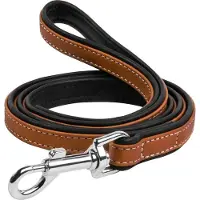 Waudog Soft Hondenriem / Hondenlijn - Echt Leder - Bruin - Breedte: 18 mm - Lengte: 122 cm