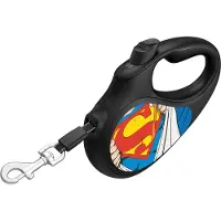 Waudog Rollijn / Hondenlijn - Tape - Superman Hero - Maat: L - Lengte: 5 meter - Geschikt voor honden tot maximaal 50 kg.