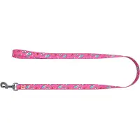 Waudog Unicorns Hondenlijn / Hondenriem - Nylon - Roze - Breedte: 25 mm - Lengte: 122 cm - Geschikt voor grote honden