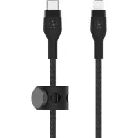 Belkin BOOST CHARGE PRO Flex Oplaadkabel USB-C Male Apple Lightning 2 m Zwart