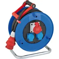 Brennenstuhl 1237990 Garant haspel 2x schuko 1x kracht 16A 20 m