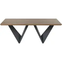 Beliani SINTRA - Eettafel-Donkere houtkleur-MDF