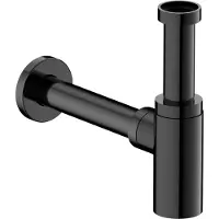 Hotbath P035 Wastafelsifon - Gepolijst Zwart Pvd - Messing - 8720847723833 - Wastafels, Sifons
