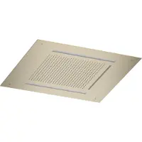 Hotbath Ace AC146 inbouw hoofddouche 50cm vierkant met waterval en verlichting geborsteld messing PVD