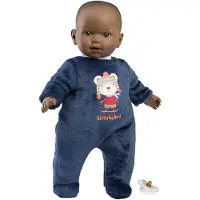 Llorens babypop Zareb donker met kleding en speen 42 cm