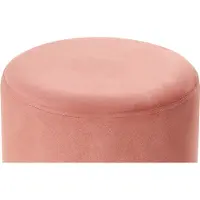 Beliani YANKTON - Poef-Roze-Fluweel