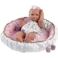 Llorens Babypop Nica in een knuffelnest 40cm