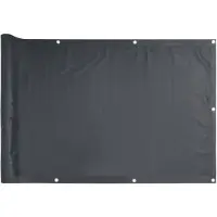 vidaXL Balkonscherm 500x120 cm PVC antracietkleurig