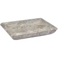 vidaXL Gootsteen 50x35x10 cm marmer grijs