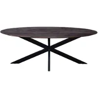 Giga Meubel Eettafel Ziggy Bruin Ovaal 200cm Spinpoot