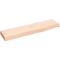vidaXL Wandschap 40x10x2 cm onbehandeld massief eikenhout