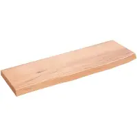 vidaXL Wandschap 60x20x2 cm behandeld massief eikenhout lichtbruin