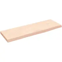 vidaXL Wandschap 60x20x2 cm onbehandeld massief eikenhout