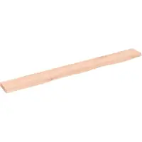 vidaXL Wandschap 100x10x2 cm onbehandeld massief eikenhout