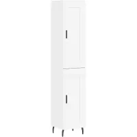 vidaXL Hoge kast 34,5x34x180 cm bewerkt hout wit