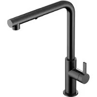 Hotbath Ace AC042 keukenmengkraan en uittrekbare duo-spray handdouche gepolijst zwart PVD