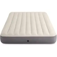 Intex Deluxe - Luchtbed - 2 Persoons - Met Repairset en Handpomp - 203x152x25 cm - PVC - Beige