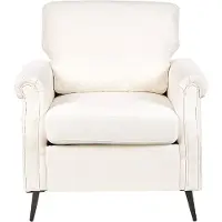 Beliani VIETAS - Fauteuil-Wit-Polyester