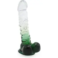 Kiotos COX Color - Gekleurde Dildo 04 - 22,5 x 4 cm - Transparant/Groen