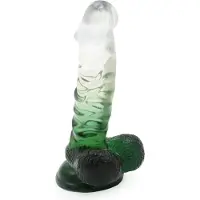 Kiotos COX Color - Gekleurde Dildo 02 - 18,5 x 4 cm - Transparant/Groen