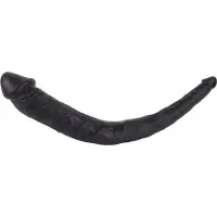 Kiotos - Dubbele Dildo 35 x 2.2/5 cm - Zwart