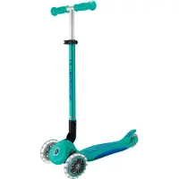 Globber Primo foldable plus lights green